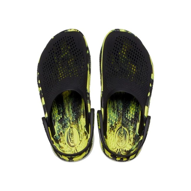Sandália Crocs LiteRide 360 Marbled Clog Preto/Verde Unissex