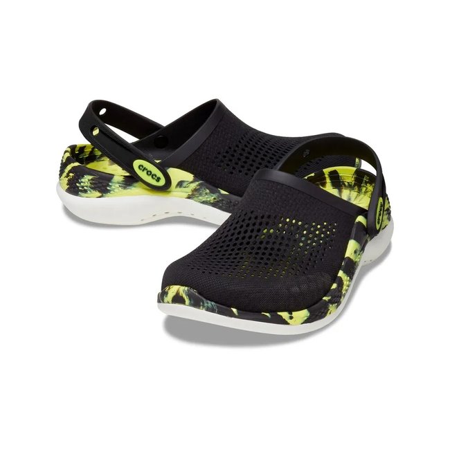 Sandália Crocs LiteRide 360 Marbled Clog Preto/Verde Unissex
