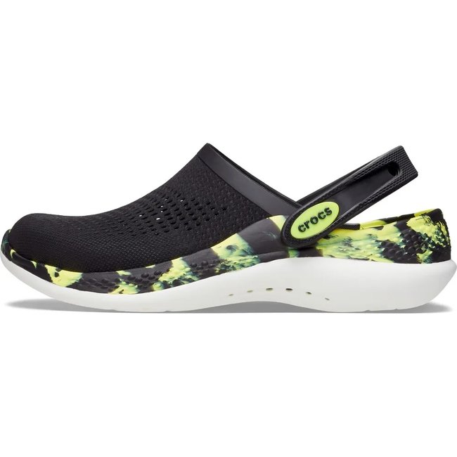 Sandália Crocs LiteRide 360 Marbled Clog Preto/Verde Unissex
