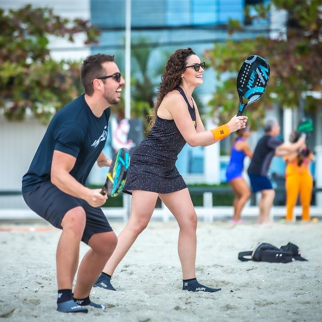 Botinha Beach Tennis HUPI Shark Skin Lycra Preto