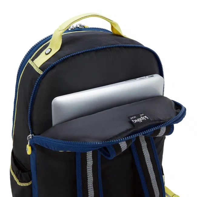 Mochila Kipling Seoul Lap Azul e Preta