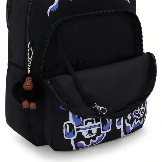 Mochila Kipling Seoul Lap Preto e Azul