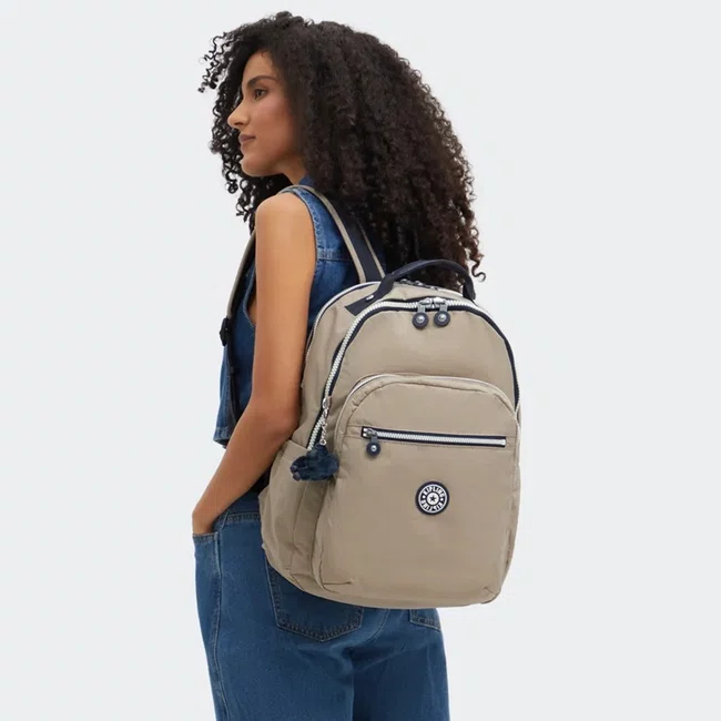 Mochila Kipling Seoul Lap Bege