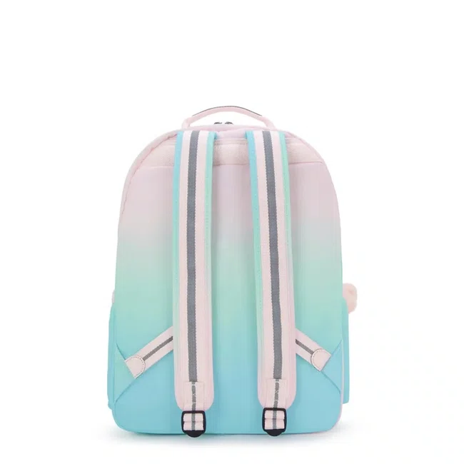 Mochila Kipling Seoul Lap Verde e Rosa