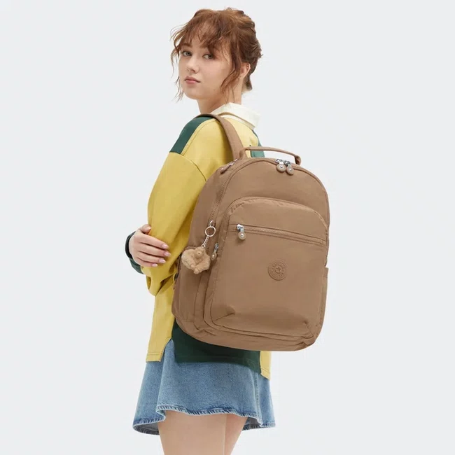 Mochila Kipling Seoul Bege