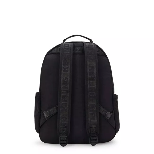 Mochila Kipling Seoul Preto e Dourado