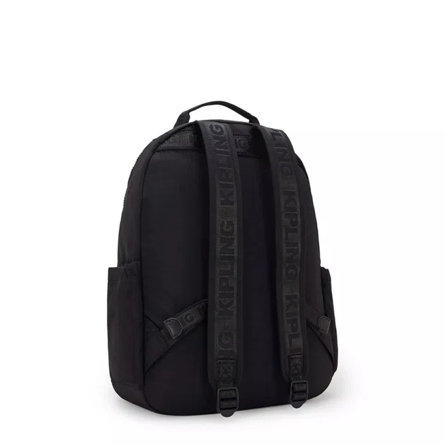 Mochila Kipling Seoul Preto e Dourado