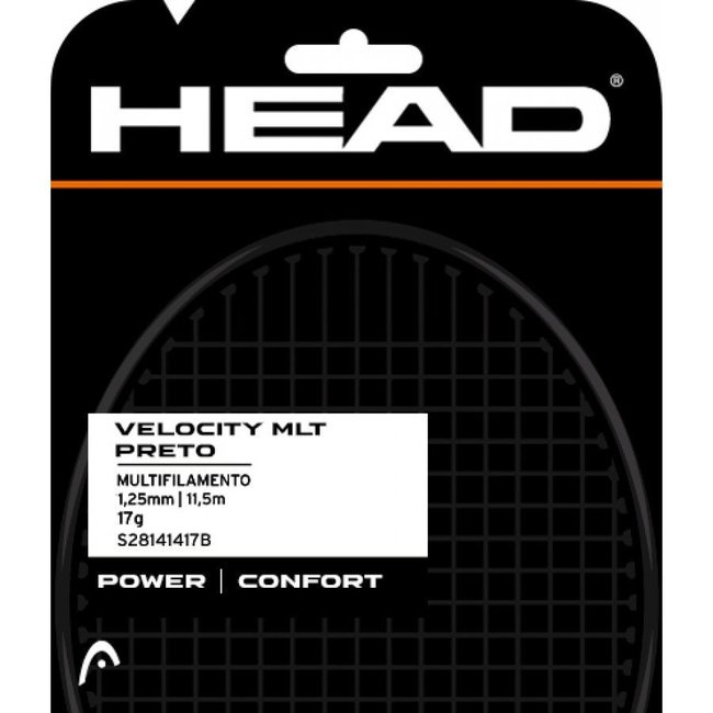 Set Corda para Raquete Tenis HEAD Velocity MLT Preto 17G