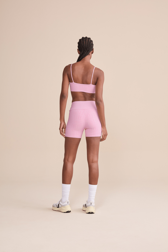 Bermuda Curta Fit Live Sense Pro Reflex Rosa Claro