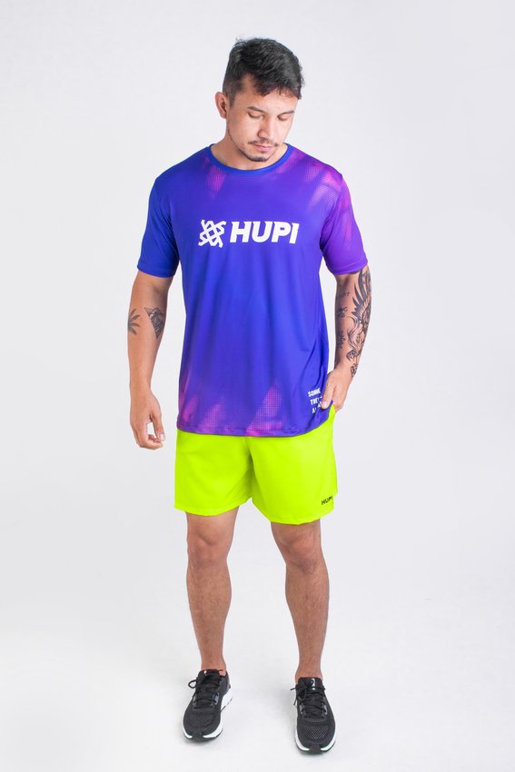 Shorts HUPI Pace Running Masculino Amarelo Neon