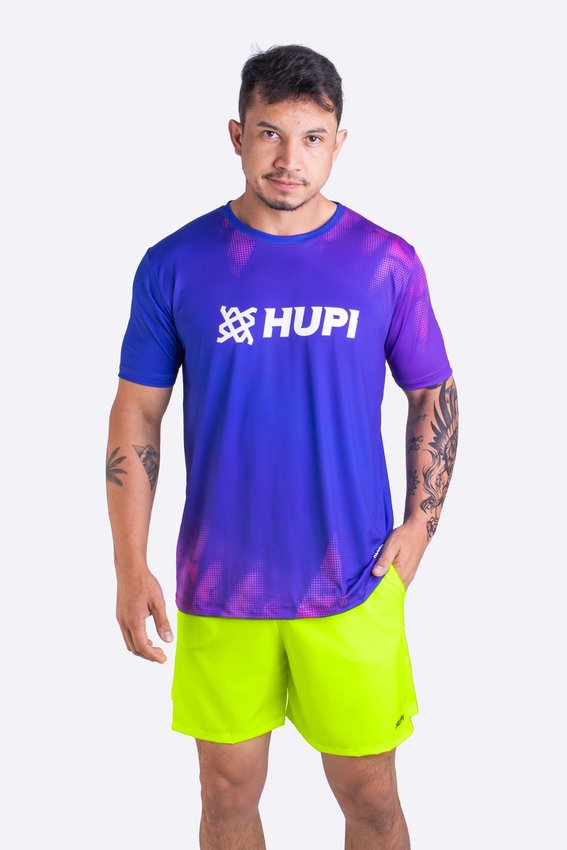 Shorts HUPI Pace Running Masculino Amarelo Neon