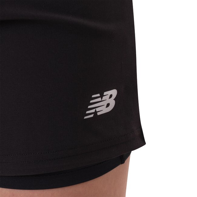 Shorts Running New Balance Sport Essentials 2 In 1 - 5" Masculino Preto