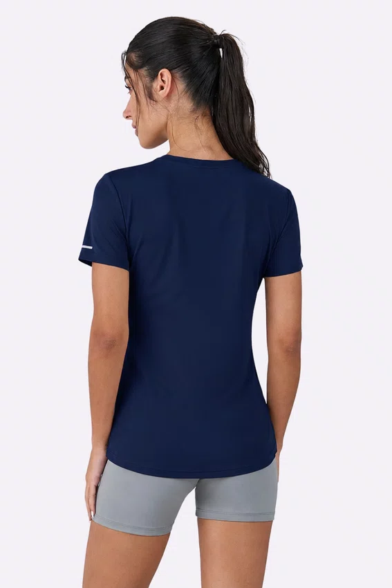 T-Shirt Básica Refletivos Alto Giro Feminina Azul