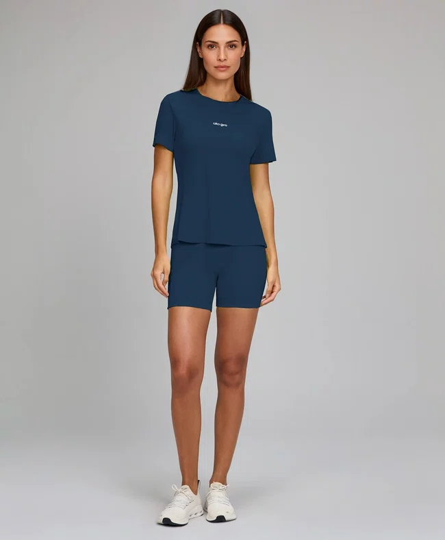 T-Shirt Básica Refletivos Alto Giro Feminina Azul
