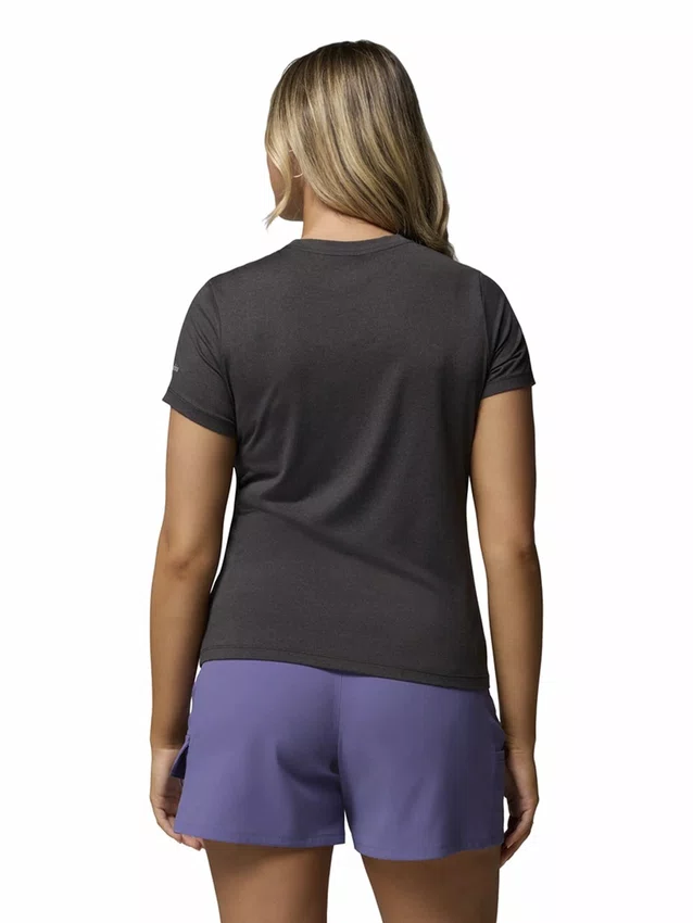 Camiseta Manga Curta Columbia Feminina Parsons Point Logo Preto