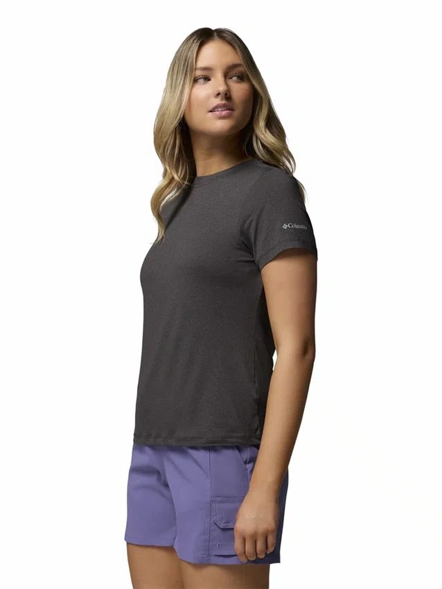 Camiseta Manga Curta Columbia Feminina Parsons Point Logo Preto