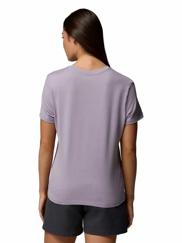 Camiseta Manga Curta Columbia Feminina Parsons Point Logo Lavanda