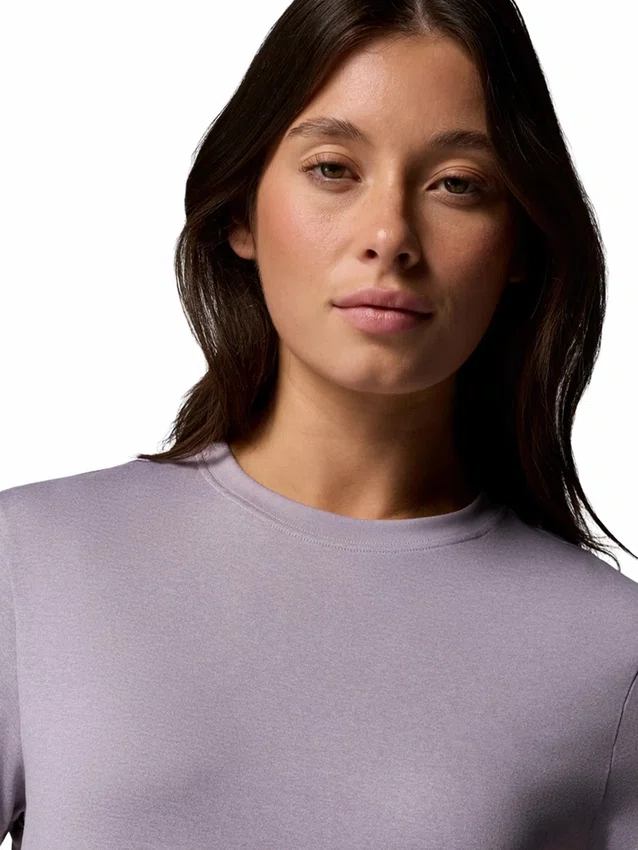 Camiseta Manga Curta Columbia Feminina Parsons Point Logo Lavanda