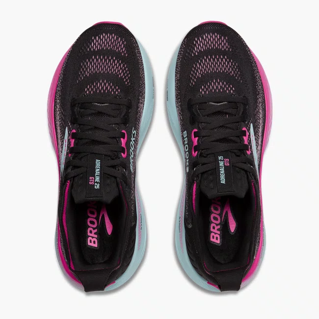 Tênis Brooks Adrenaline GTS 25 Feminino Preto e Rosa