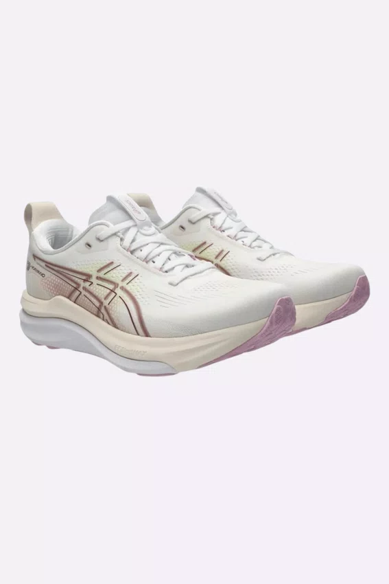Tênis ASICS GEL-Kayano 33 Feminino Branco e Roxo