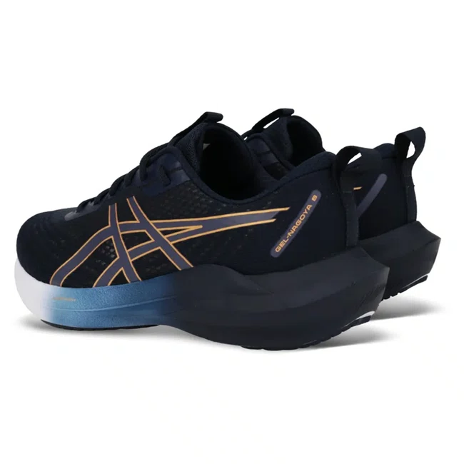 Tênis ASICS GEL-Nagoya 8 Masculino Azul Marinho/Dourado