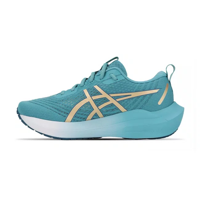 Tênis ASICS GEL-Nagoya 8 Feminino Azul/Dourado