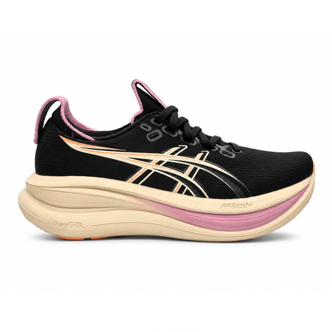 Tênis ASICS GEL Nimbus 28 Feminino Preto e Rosa