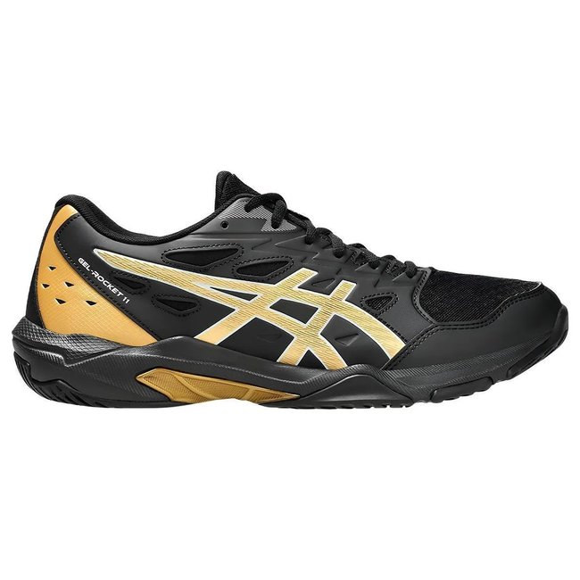 Tênis Asics Gel-Rocket 11 Preto/Dourado Masculino Tênis Asics Gel-Rocket 11 Preto/Dourado Masculino