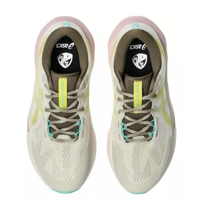 Tênis ASICS Novablast 5 TR Feminino Verde e Rosa