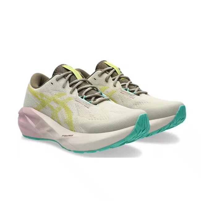 Tênis ASICS Novablast 5 TR Feminino Verde e Rosa