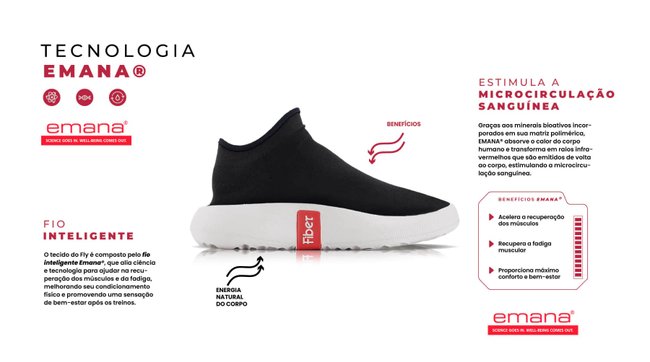 Tênis Fiber Fly All Black Recovery