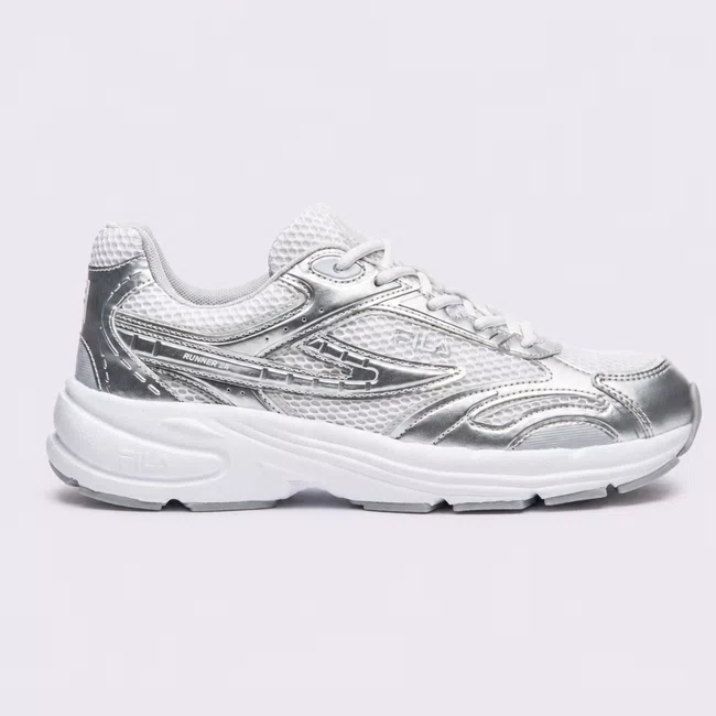 Tênis Fila Runner 2K Feminino Prata e Branco