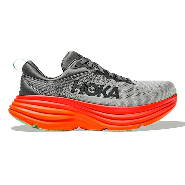 Tênis Hoka Bondi 8 Masculino Cinza e Laranja