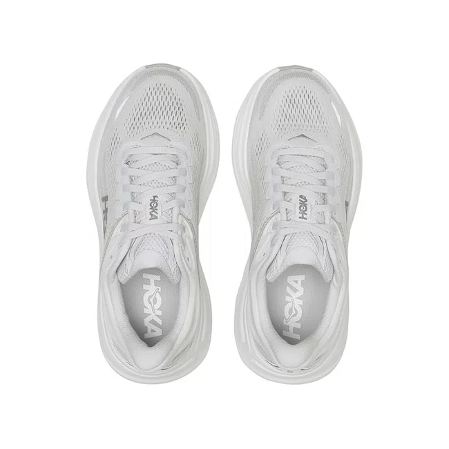 Tênis HOKA Bondi 9 Feminino Cinza e Branco