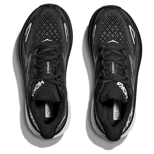 Tênis Hoka Clifton 9 Preto e Branco Unissex