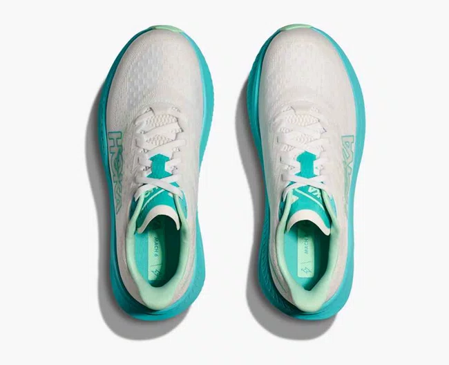 Tênis HOKA Mach 6 Feminino - Branco/Azul