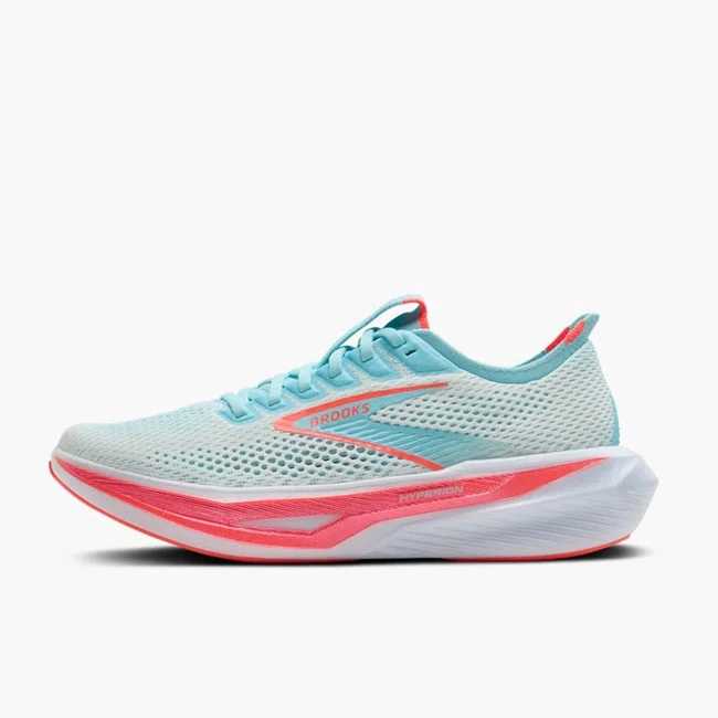 Tênis Brooks Hyperion 3 Feminino Branco e Rosa