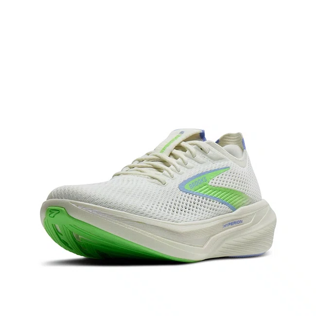 Tênis Brooks Hyperion 3 Feminino Branco e Verde