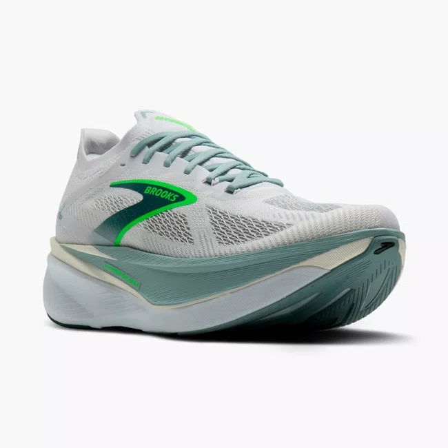 Tênis Brooks Hyperion Max 3 Masculino Branco e Verde