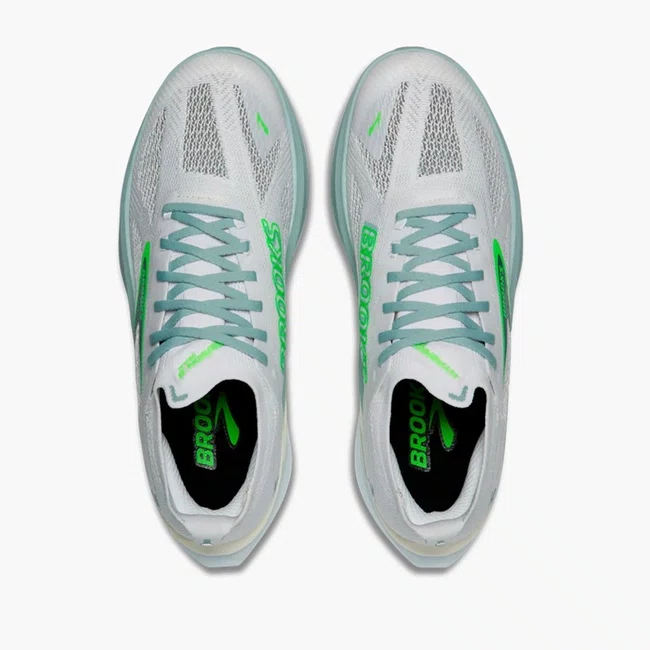 Tênis Brooks Hyperion Max 3 Masculino Branco e Verde