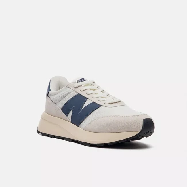Tênis New Balance 370v1 Bege e Azul Marinho