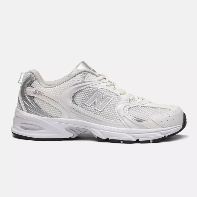 Tênis New Balance 530 Unisex Branco e Prata