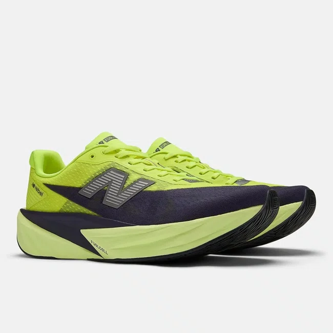 Tênis New Balance FuelCell Rebel v5 Masculino Verde Neon