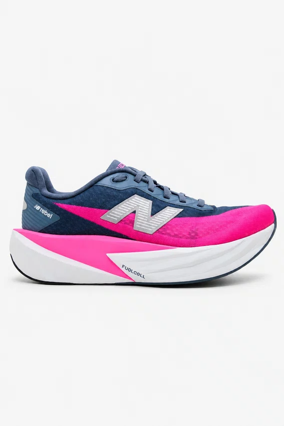Tênis New Balance FuelCell Rebel v5 Feminino Azul Marinho e Rosa