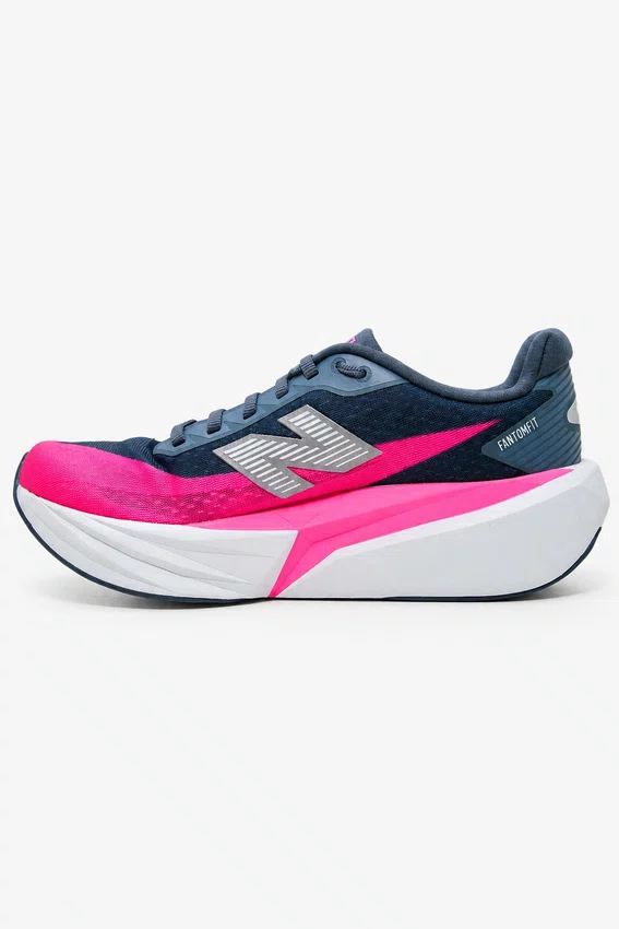 Tênis New Balance FuelCell Rebel v5 Feminino Azul Marinho e Rosa