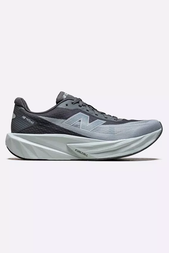 Tênis New Balance FuelCell Rebel v5 Masculino Grafite e Azul Claro