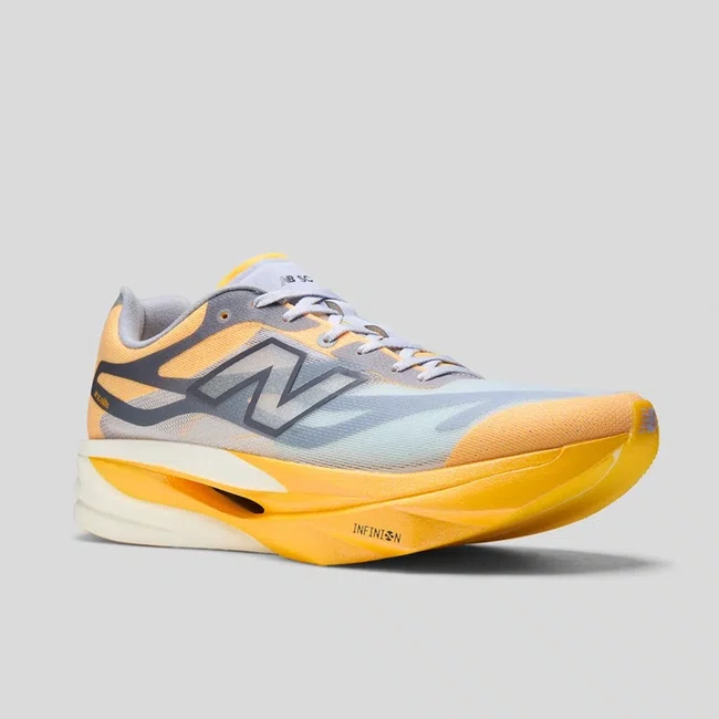 Tênis New Balance SuperComp Elite v6 Masculino Laranja Claro e Lilás