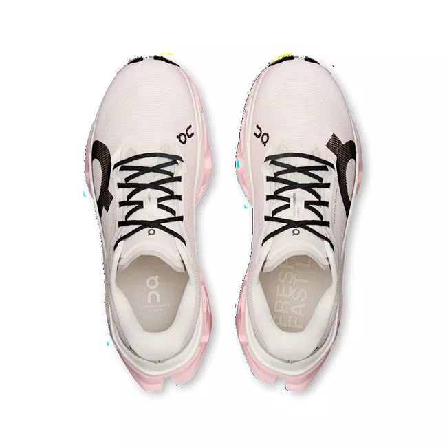 Tênis On Cloudmonster 3 Hyper Feminino Branco e Rosa