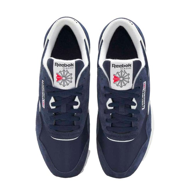 Tênis Reebok CL Nylon Masculino Azul e Branco