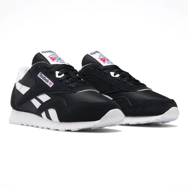 Tênis Reebok CL Nylon Masculino Preto e Branco